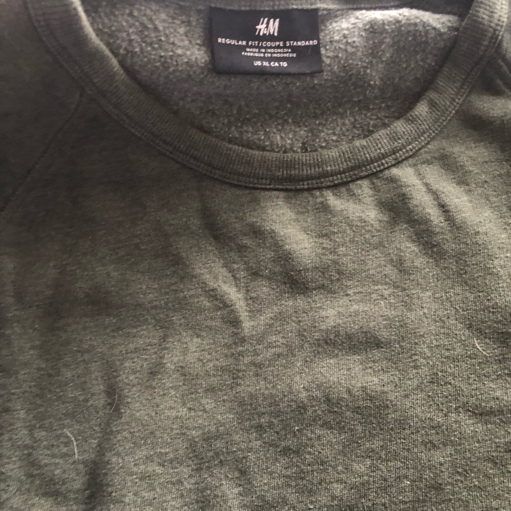 H&M Men's Olive Crewneck Sweater